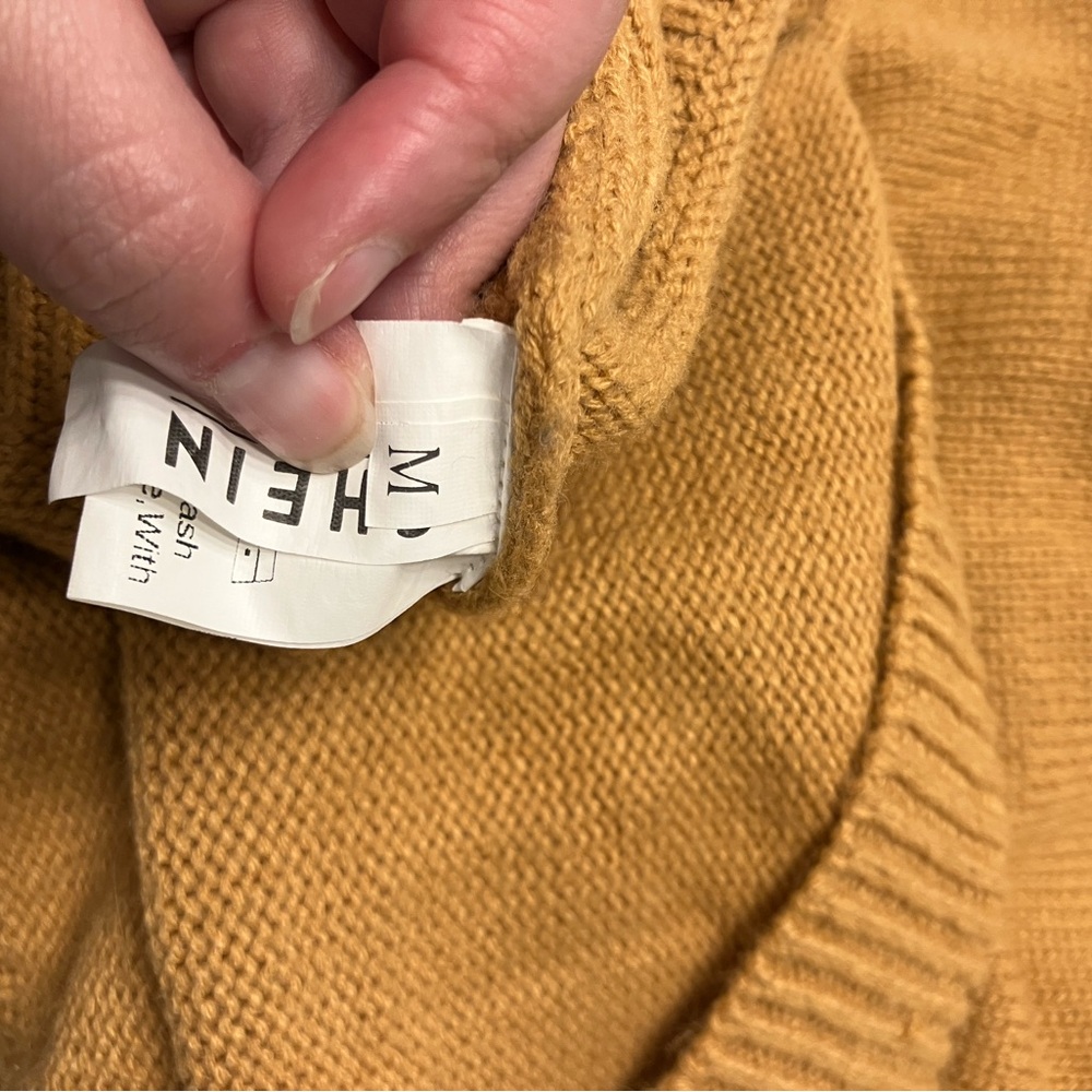 SHEIN Warm Amber Knit Sweater - Picture 4 of 4